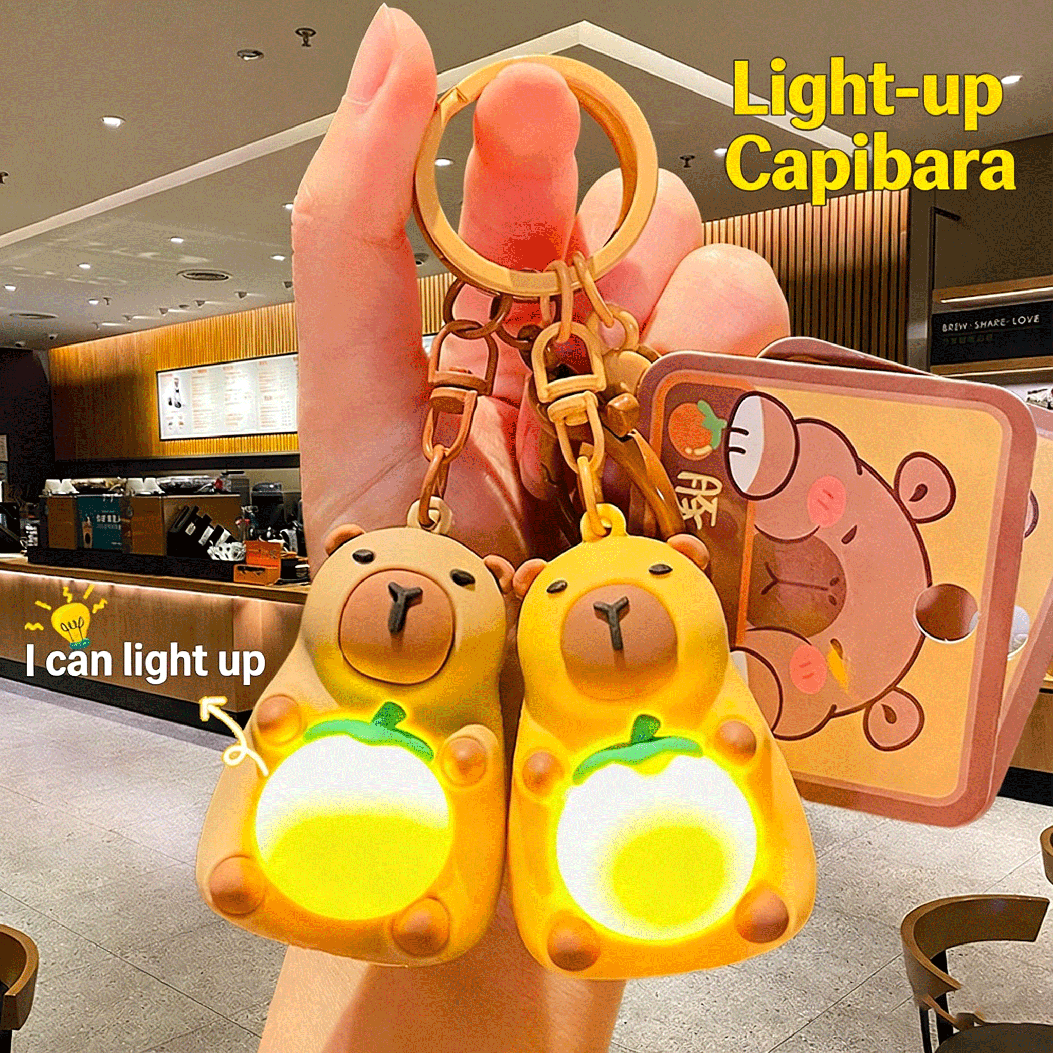 Kids Toys Play - Simulation Capybara Doll Keychain Toy In