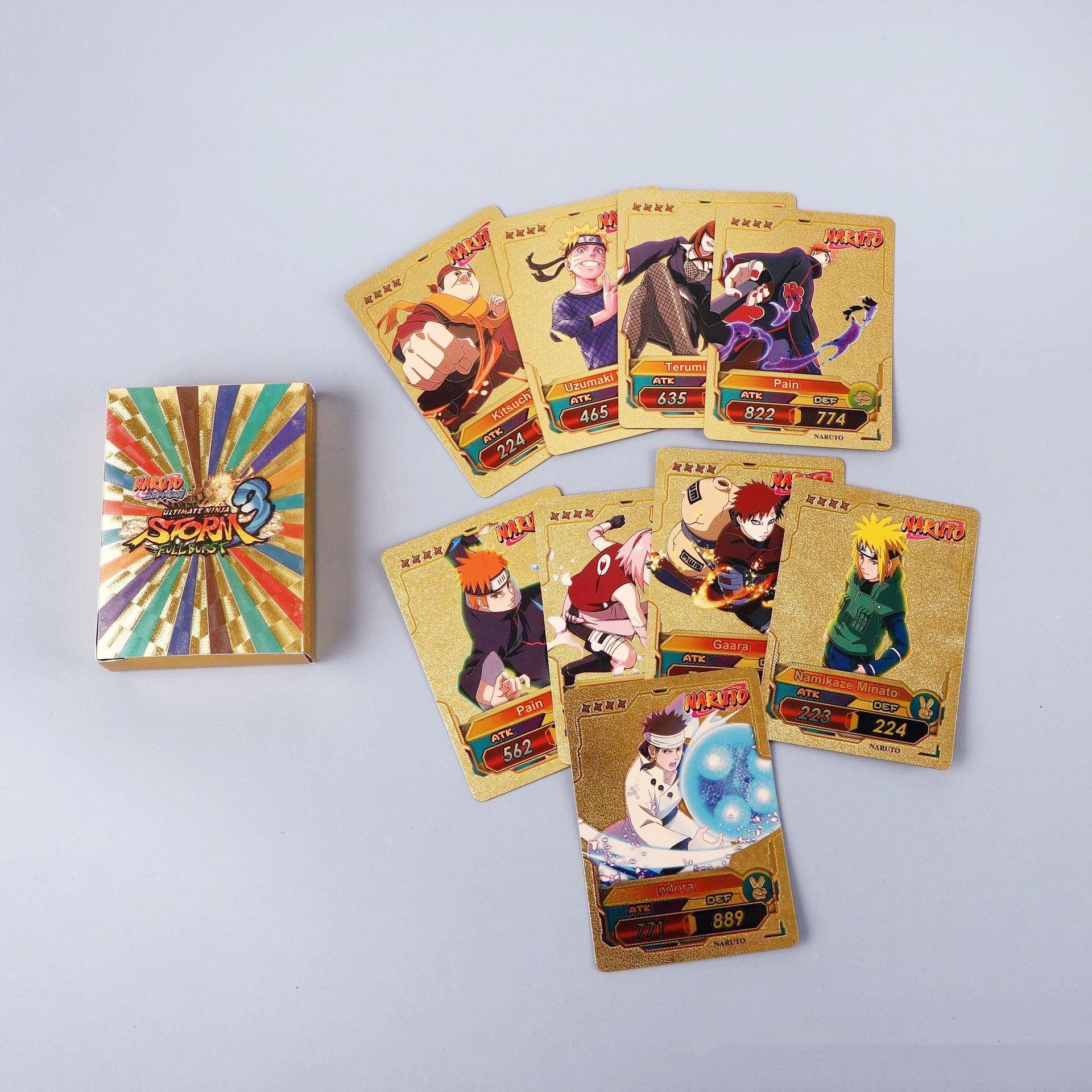 Card Game Kids - 55pcs Naruto Card Gold English Series