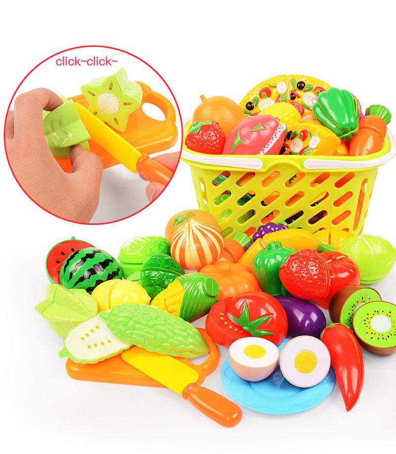 Kids Toys Kitchen Set - Children Toys Cutting Fruits and Vegetables