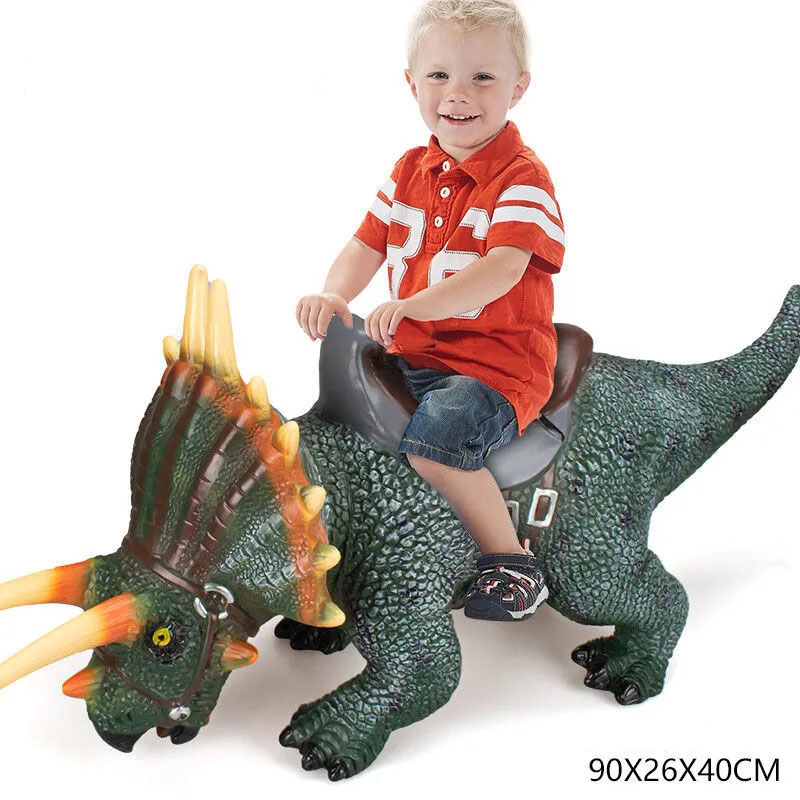 Kids Toys Videos - Oversized simulation soft rubber dinosaur mount