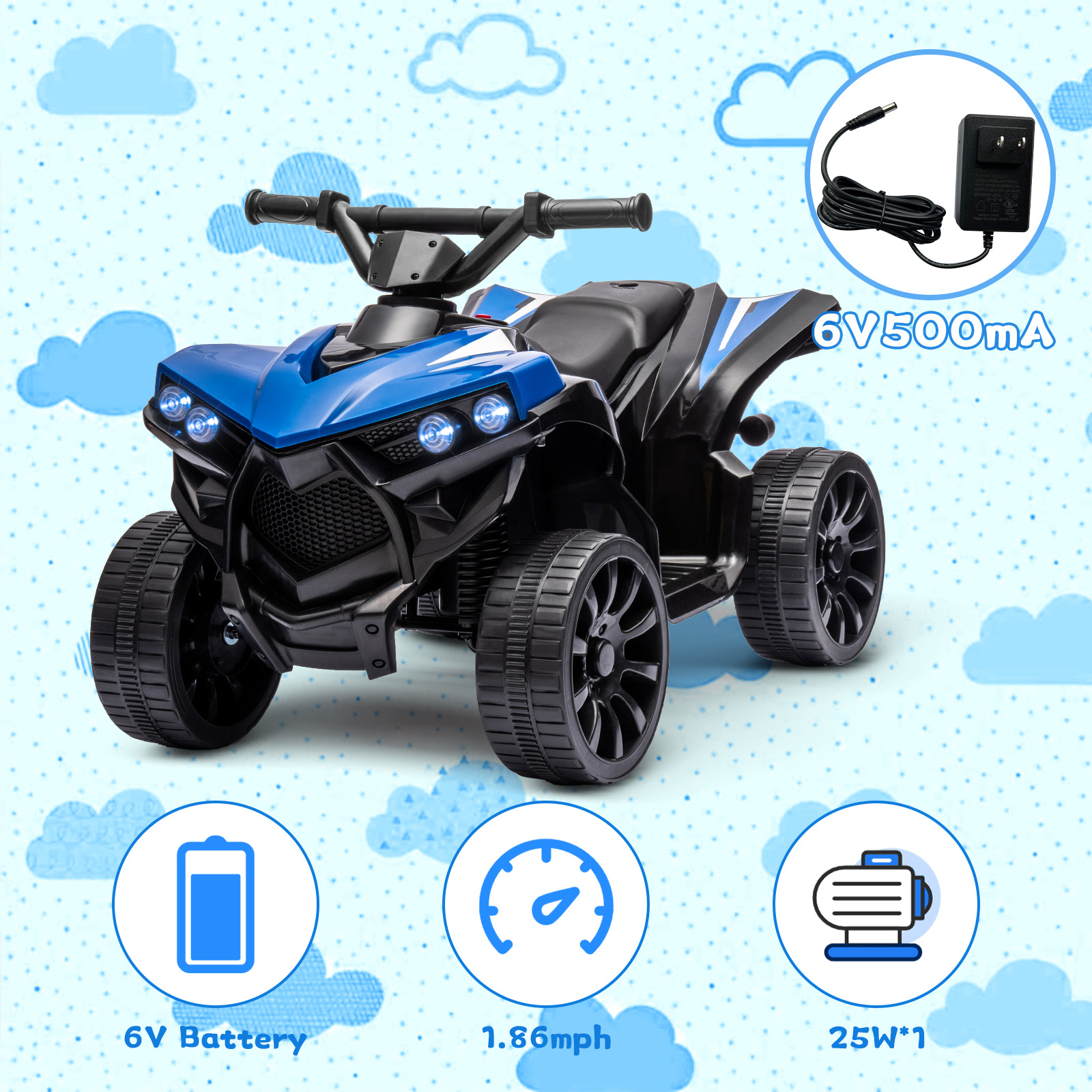 6V Ride On Toys 4-Wheeler Quad - Kids Toys Electric Car incelemesi ve fiyatı