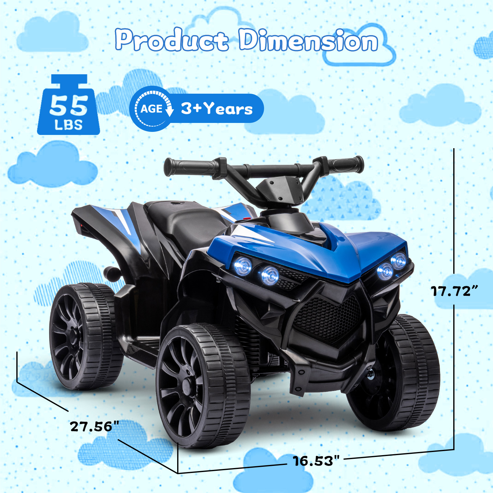 6V Ride On Toys 4-Wheeler Quad - Kids Toys Electric Car incelemesi ve fiyatı