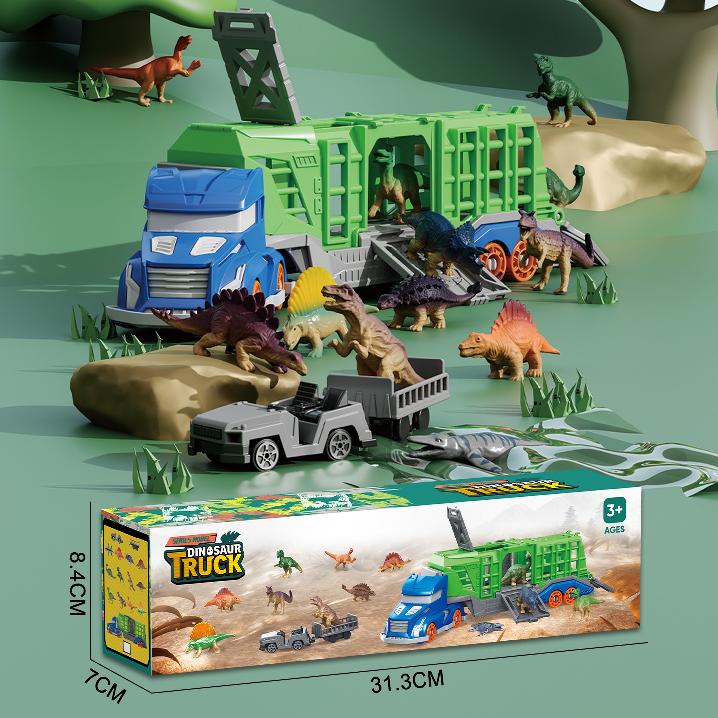 Dinosaur Animal Transport Vehi - Kids Toys Videos incelemesi ve fiyatı