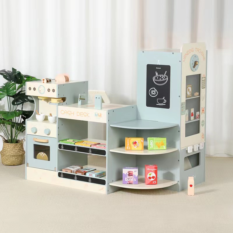 Kids Wooden Grocery Store Play - Toy Cash Register incelemesi ve fiyatı