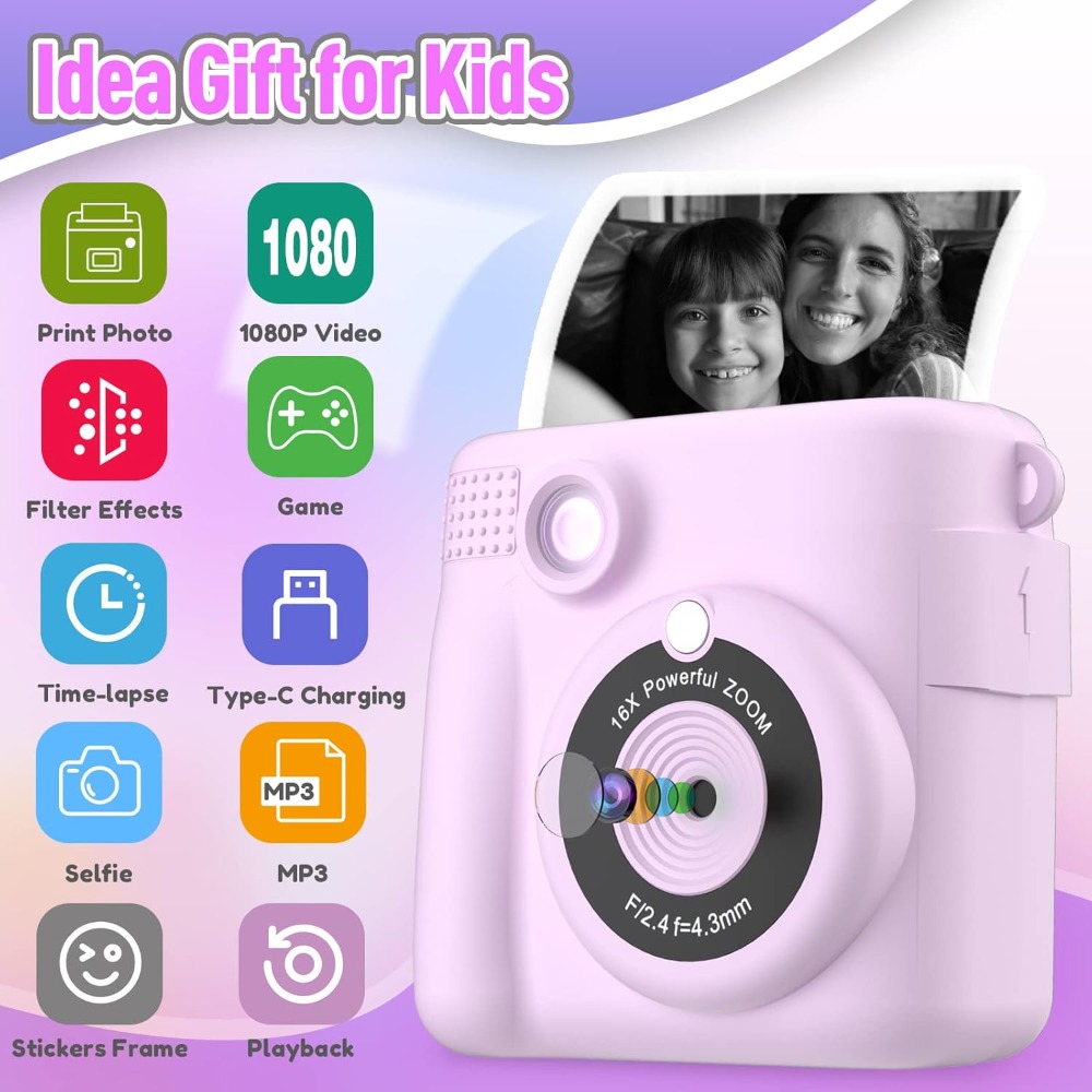 Instant Print Camera for Kids, - Kids Toys Videos incelemesi ve fiyatı