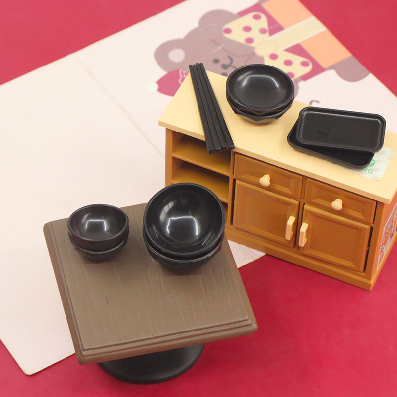 1 set 1:6 1:12 Dollhouse Minia - Kids Toys Kitchen Set incelemesi ve fiyatı