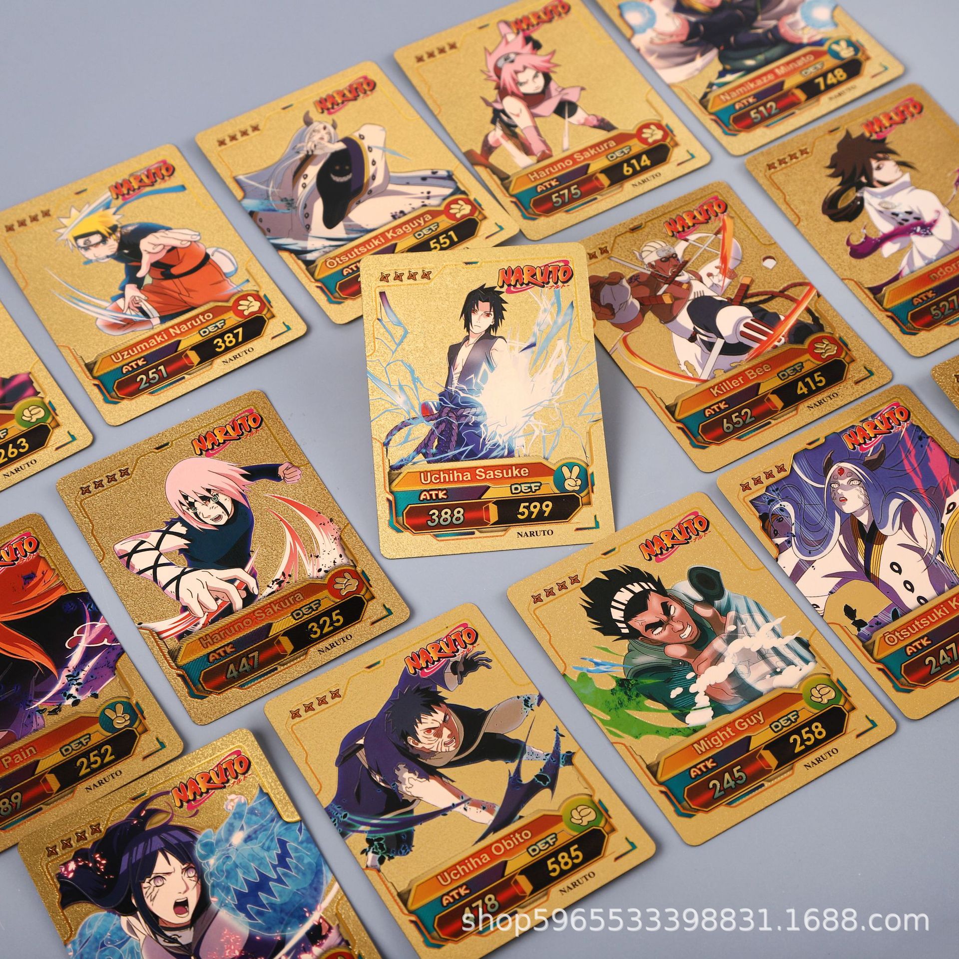 55pcs Naruto Card Gold English - Card Game Kids incelemesi ve fiyatı