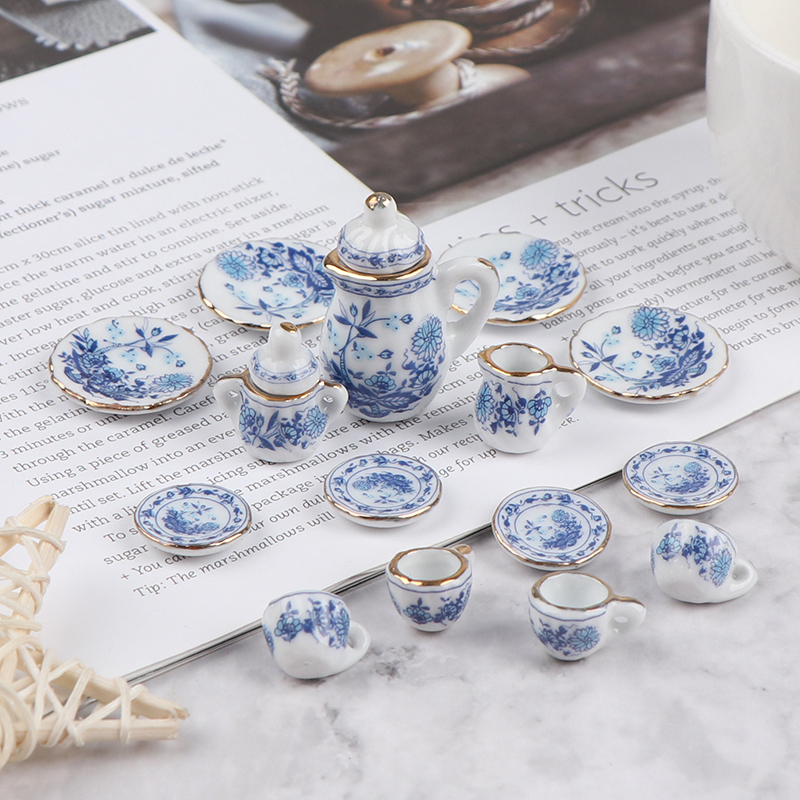 15Pcs 1:12 Miniature Porcelain - Kids Toys Kitchen Set incelemesi ve fiyatı