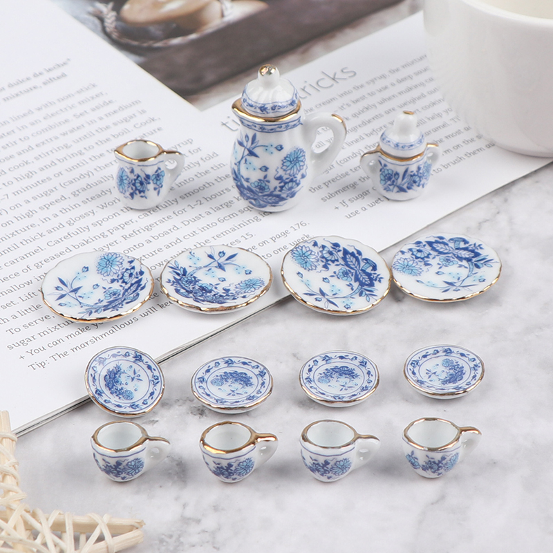 15Pcs 1:12 Miniature Porcelain - Kids Toys Kitchen Set incelemesi ve fiyatı