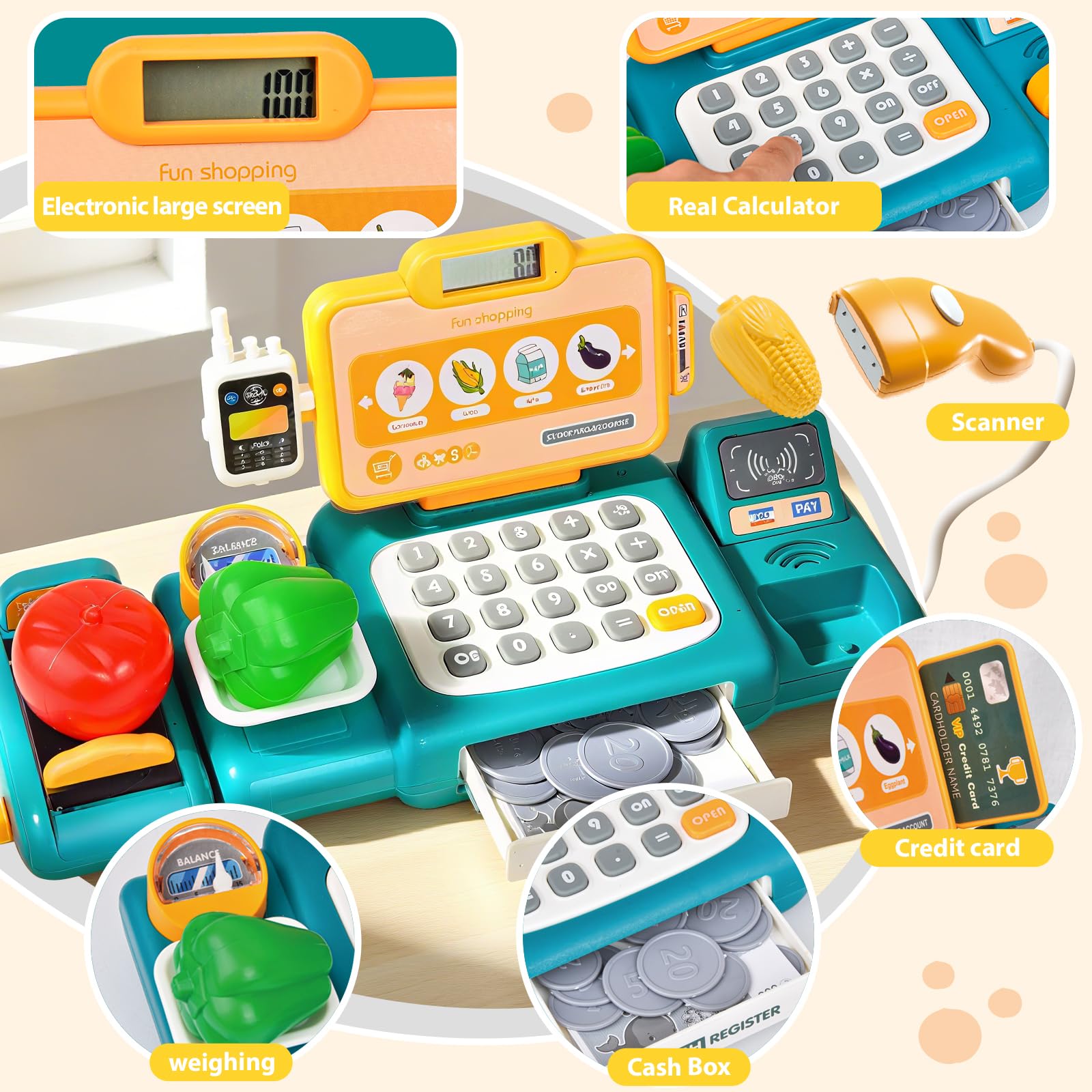 Kids Pretend Play Cash Registe - Kids Toys Shop incelemesi ve fiyatı