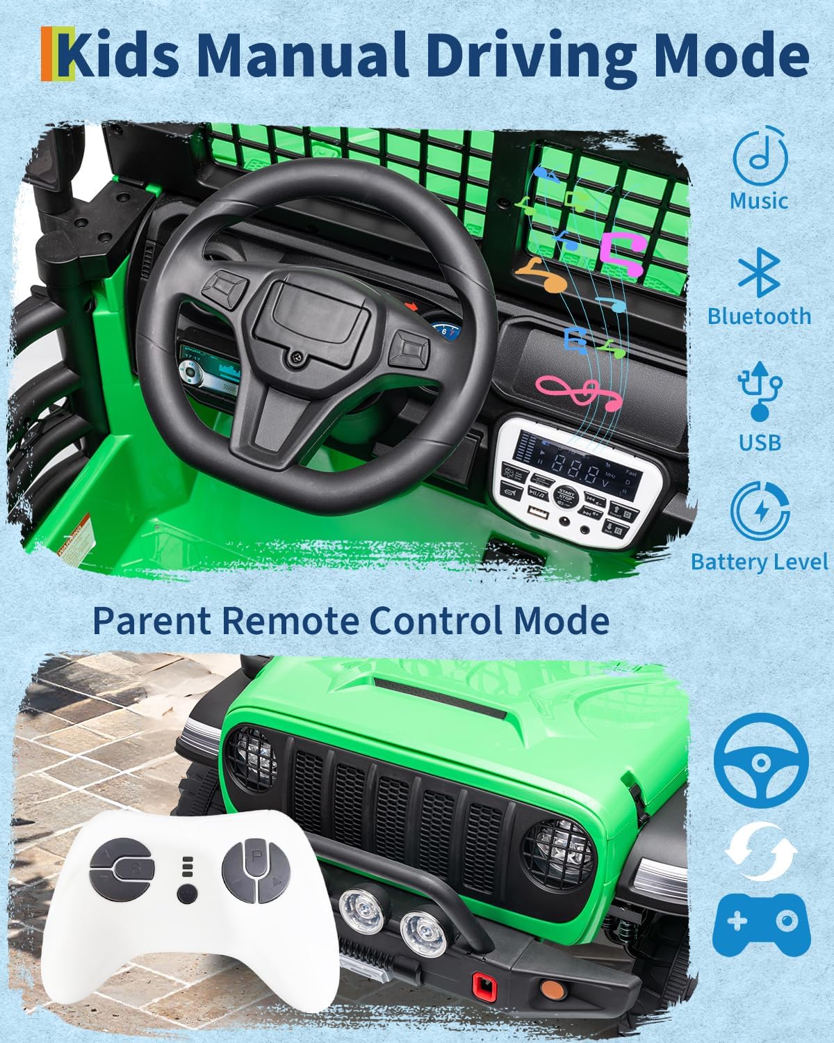 24V 2 Seats Kids Ride on Car w - Kids Toys Electric Car incelemesi ve fiyatı