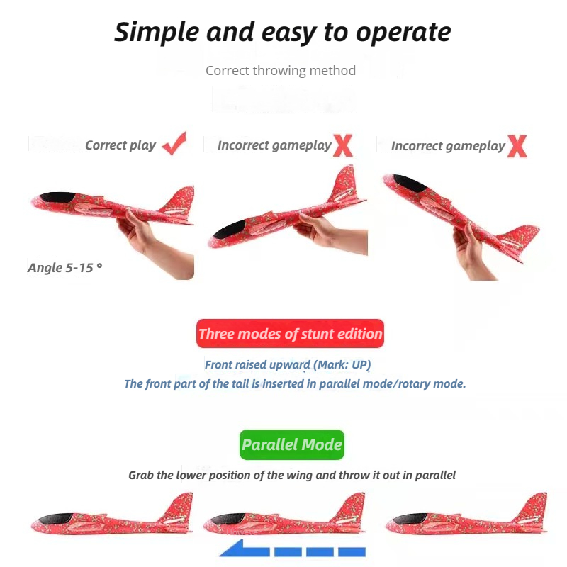 48cm Large Foam Airplane Child - Kids Toys Supplier incelemesi ve fiyatı
