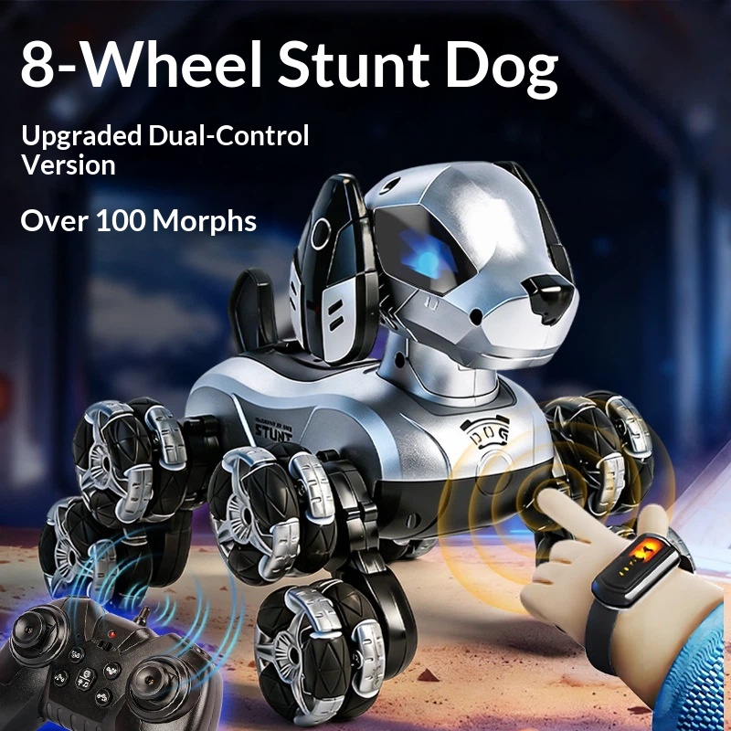 New RC Stunt Robot Dog 8 Wheel - Kids Toys Electric Car incelemesi ve fiyatı