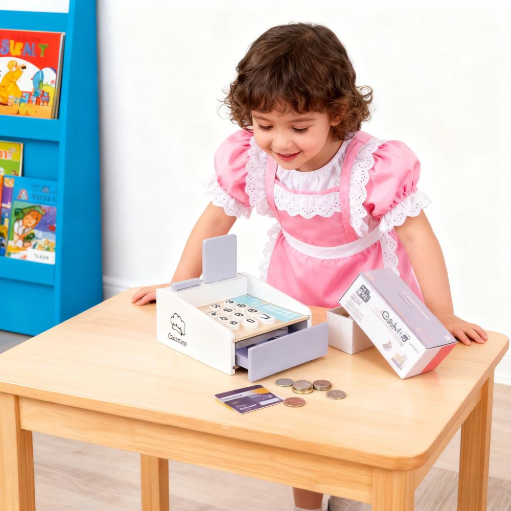 Wooden Kids Cash Register Pret - Toy Cash Register incelemesi ve fiyatı