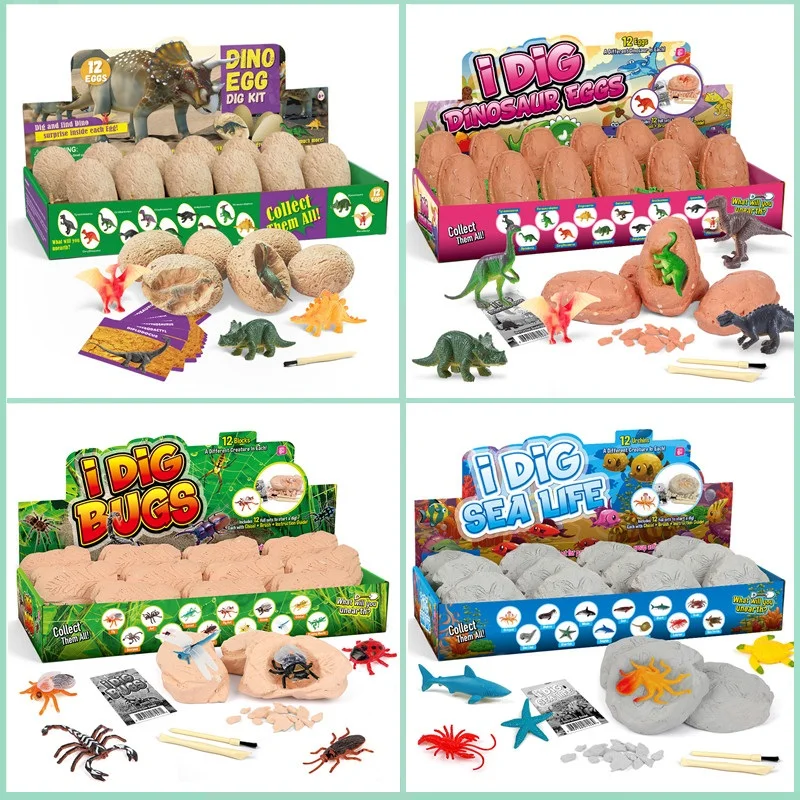 12PCS Archeological Dinosaur E - Kids Toys Videos incelemesi ve fiyatı