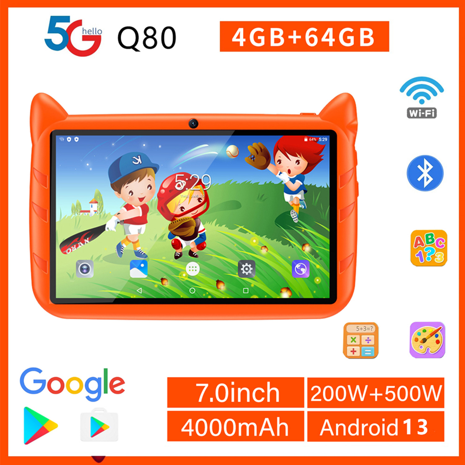 New 5G WiFi Kids Tablet 7 Inch - Learning Tablet Kids incelemesi ve fiyatı