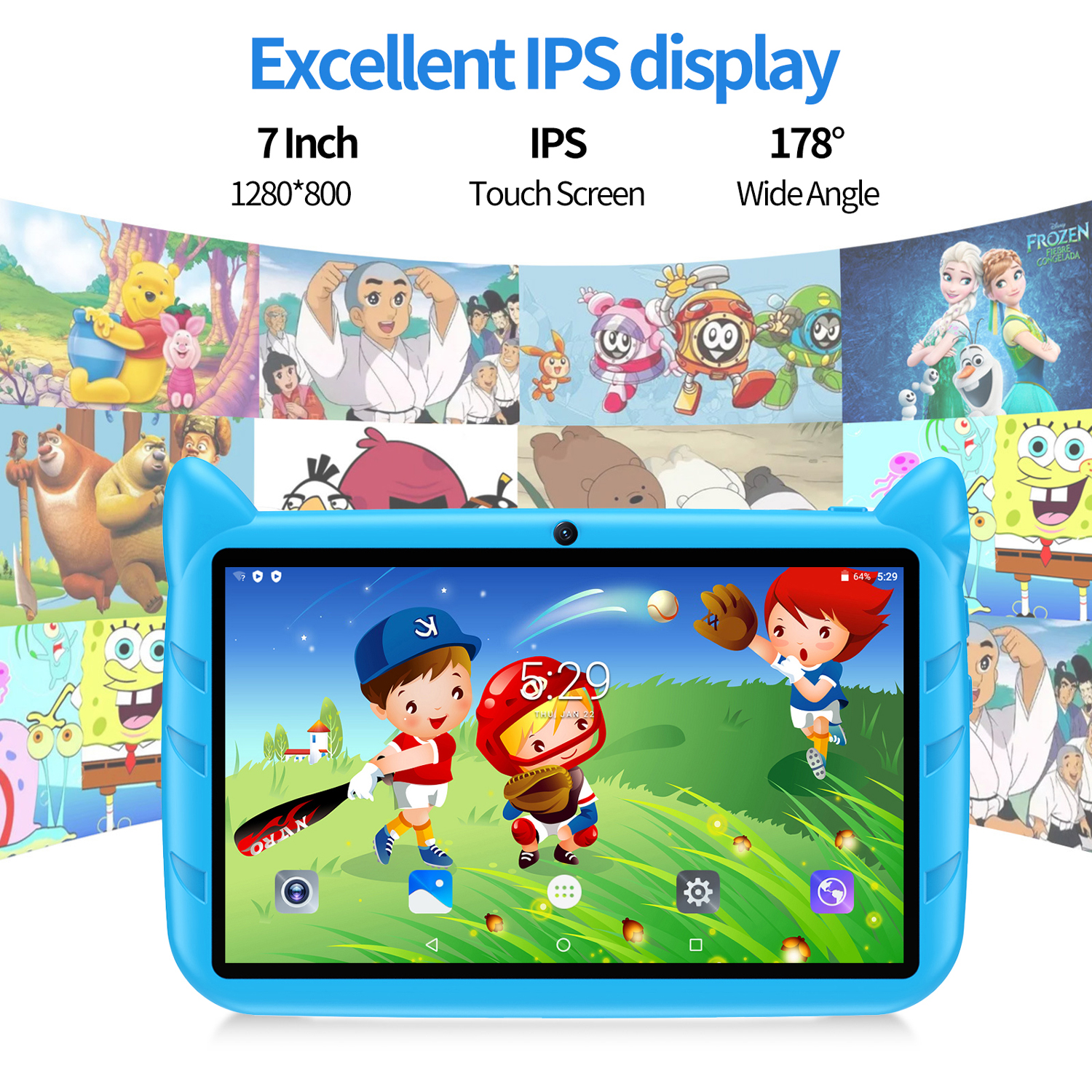 New 5G WiFi Kids Tablet 7 Inch - Learning Tablet Kids incelemesi ve fiyatı