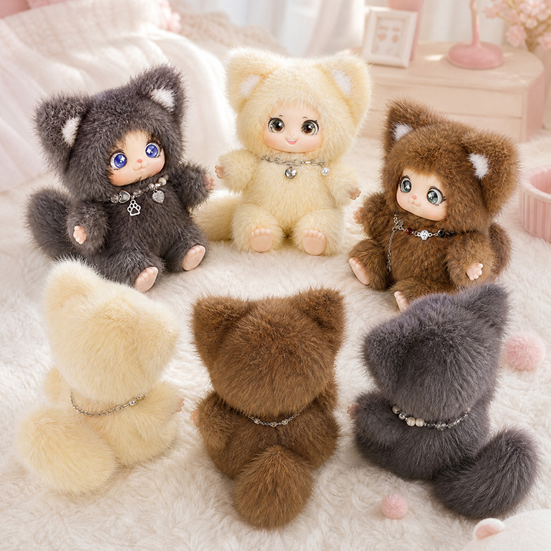 18cm New Cute Family Fox Plush - Kids Toys Animal incelemesi ve fiyatı