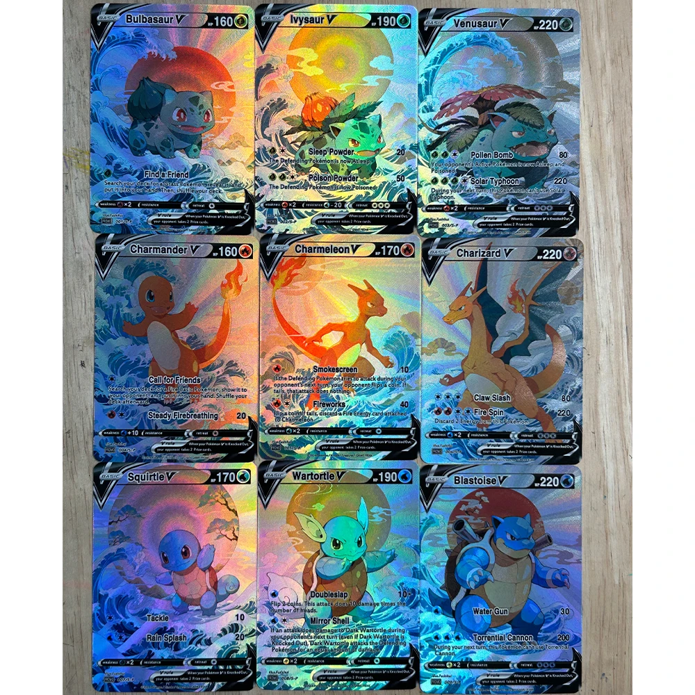 9Pcs/set DIY Anime PTCG Collec - Card Game Kids incelemesi ve fiyatı