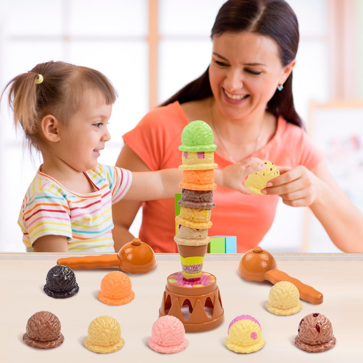 Children's Ice Cream Stacking  - Kids Toys Kitchen Set incelemesi ve fiyatı