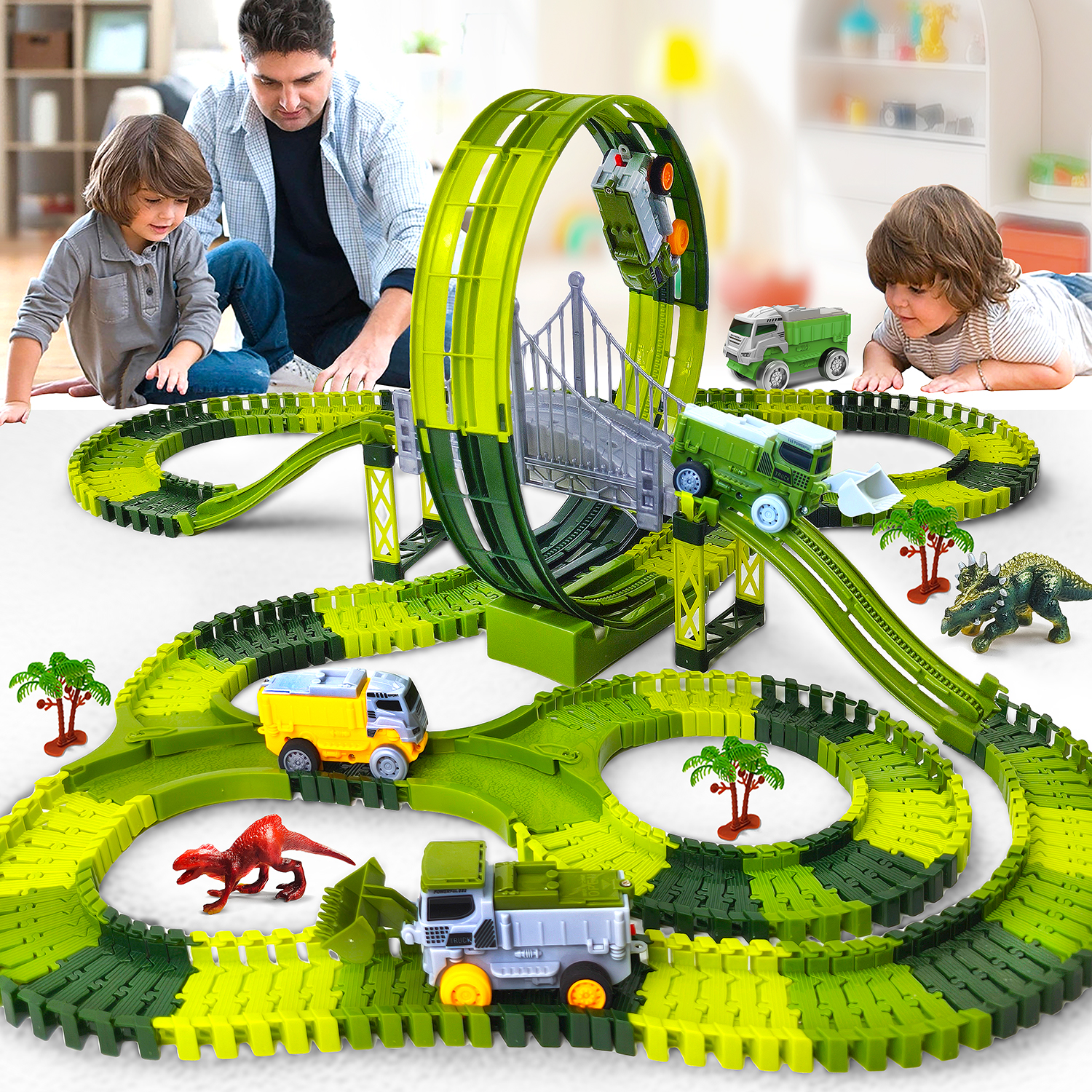 Dinosaur Toy Race Track Featur - Kids Toys Electric Car incelemesi ve fiyatı
