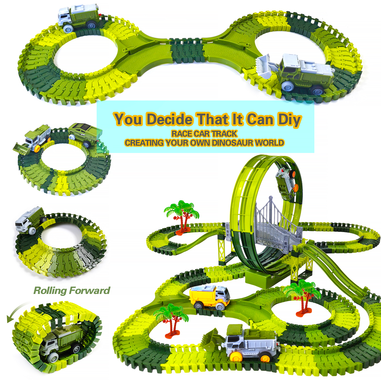 Dinosaur Toy Race Track Featur - Kids Toys Electric Car incelemesi ve fiyatı