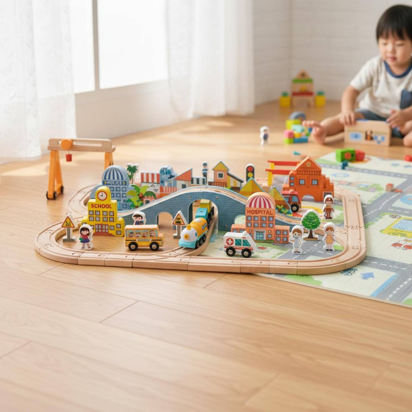 Wooden Train Set Educational W - Kids Toys Brand incelemesi ve fiyatı