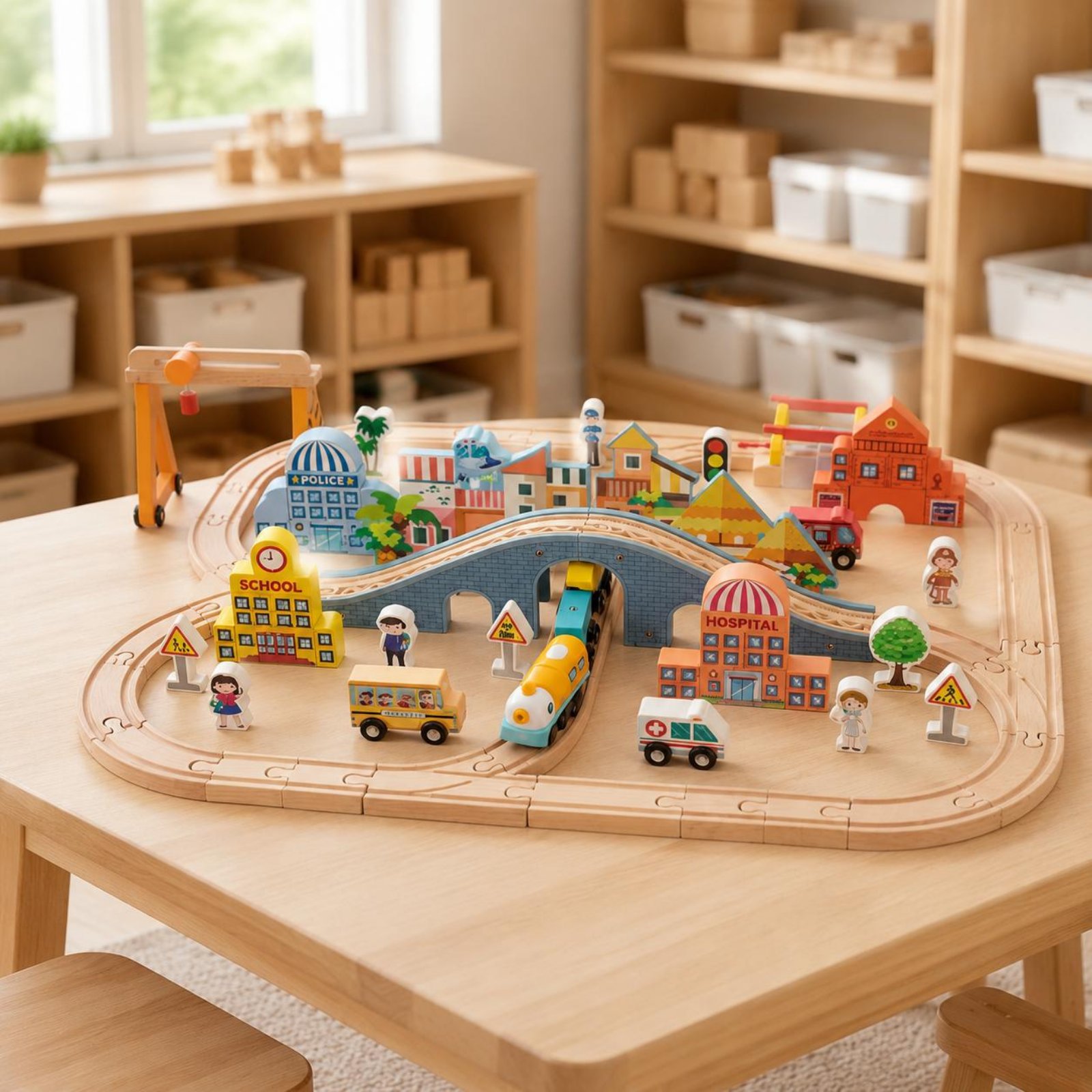 Wooden Train Set Educational W - Kids Toys Brand incelemesi ve fiyatı