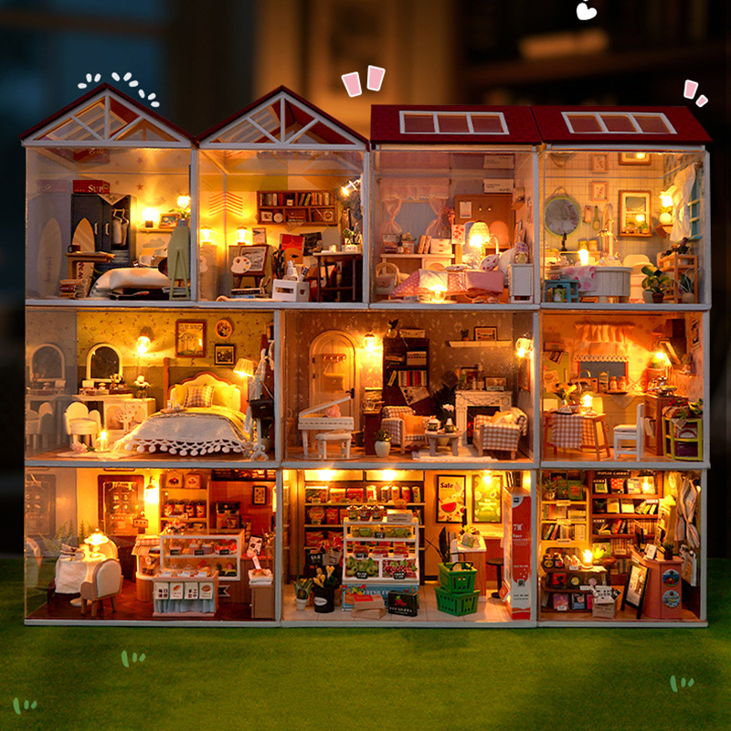 DIY Wooden Dollhouse Mini Bedr - Kids Toys Kitchen Set incelemesi ve fiyatı