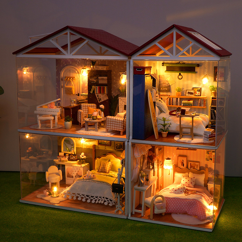 DIY Wooden Dollhouse Mini Bedr - Kids Toys Kitchen Set incelemesi ve fiyatı
